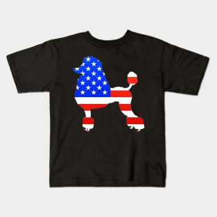 American Poodle Silhouette Kids T-Shirt